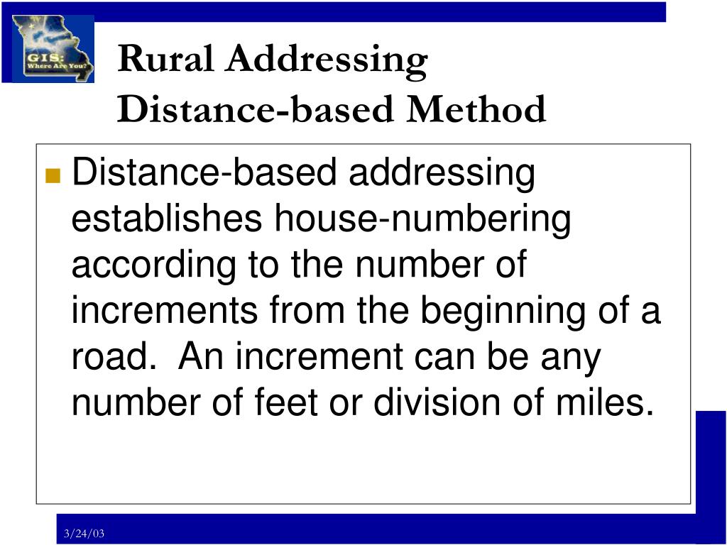 PPT Rural Addressing Methods PowerPoint Presentation, free download