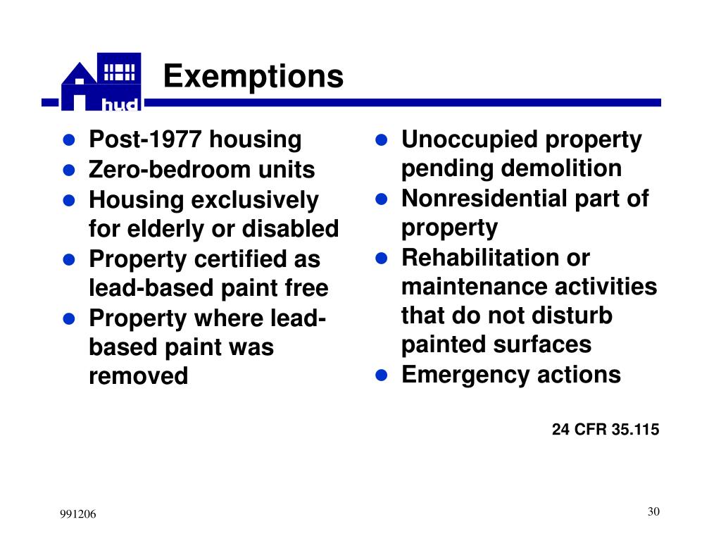 PPT New HUD LeadBased Paint Regulations PowerPoint Presentation
