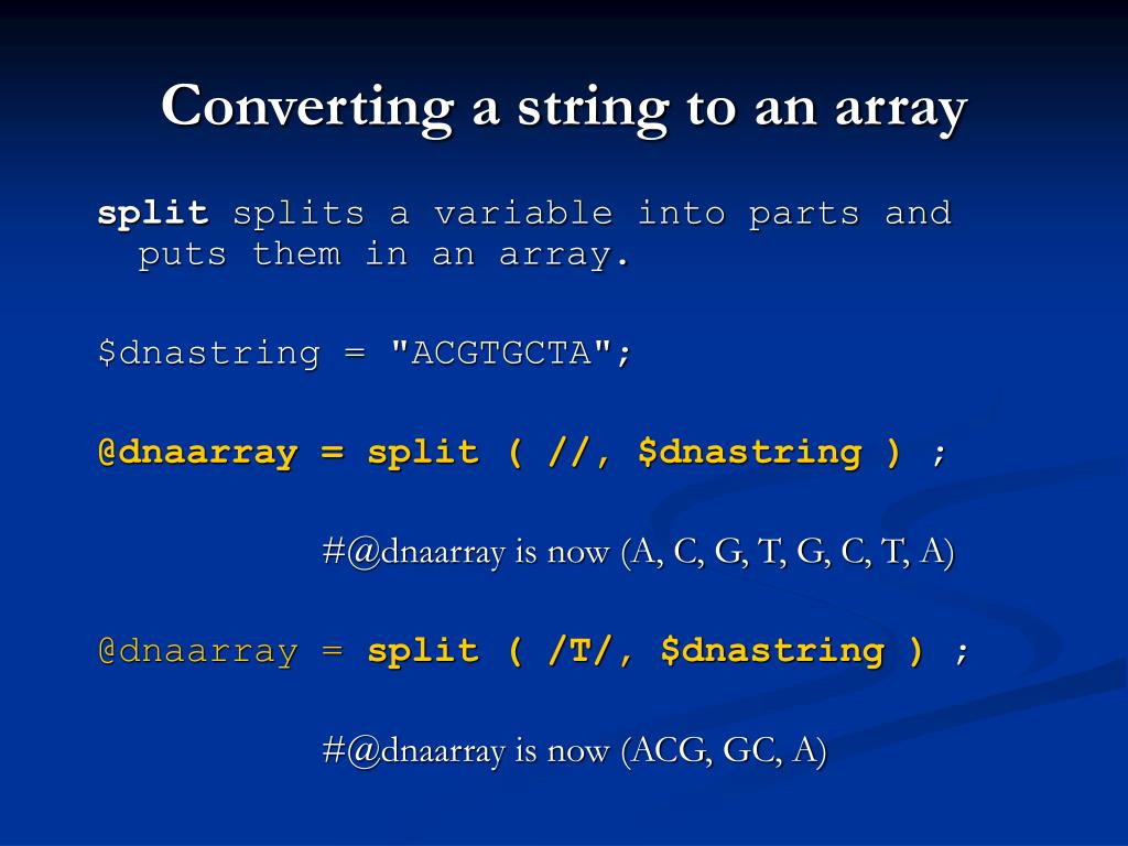 PPT Programming and Perl for Bioinformatics Part II PowerPoint