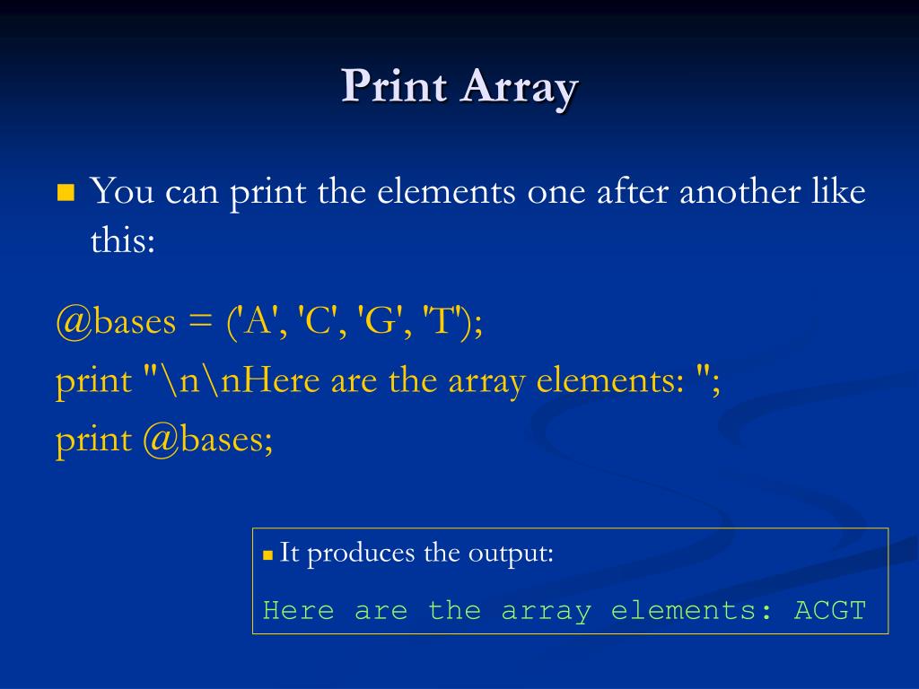 PPT Programming and Perl for Bioinformatics Part II PowerPoint