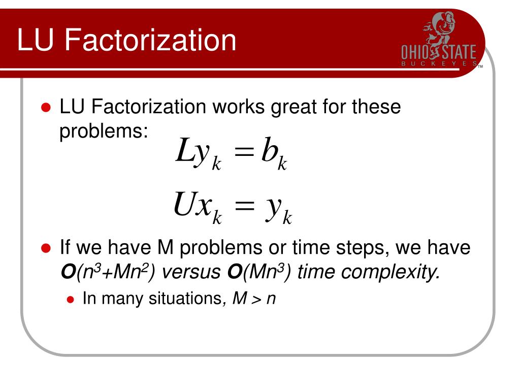 PPT Linear Systems LU Factorization PowerPoint Presentation, free