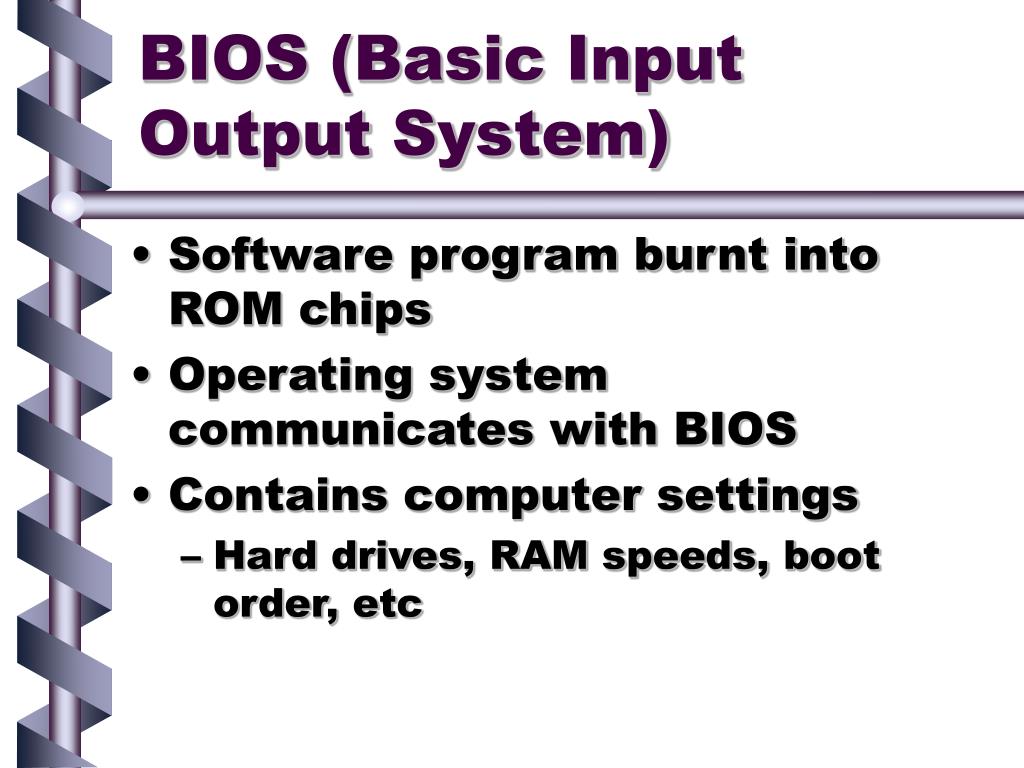 PPT BIOS (Basic Input Output System) PowerPoint Presentation, free