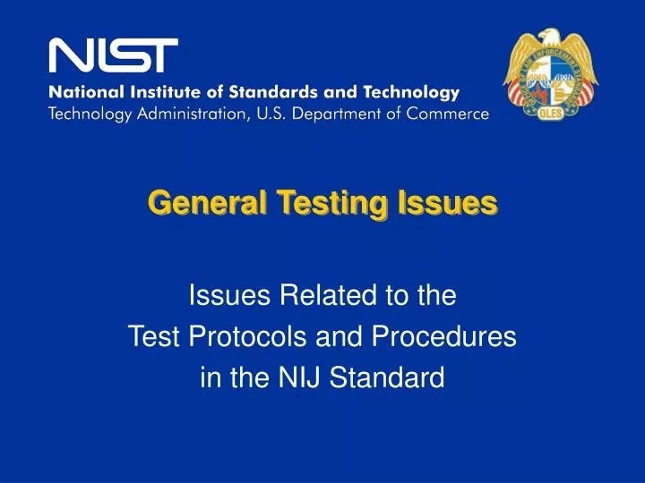 PPT General Testing Issues PowerPoint Presentation, free download