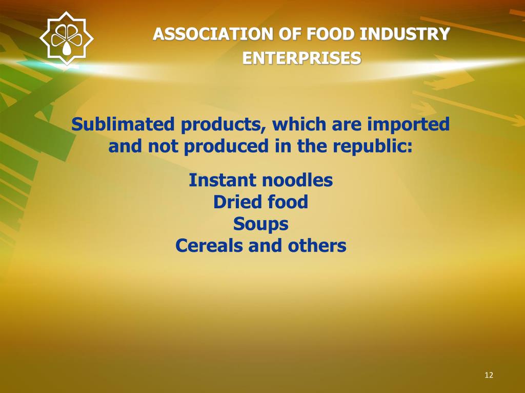 PPT ASSOCIATION OF FOOD INDUSTRY ENTERPRISES OF THE REPUBLIC OF