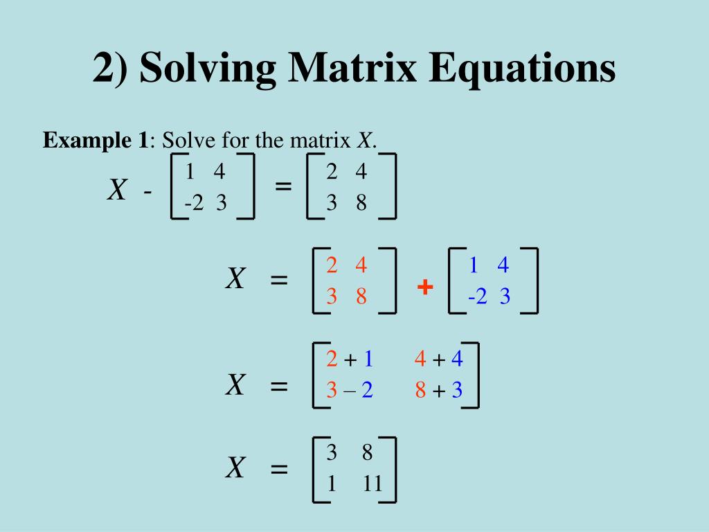 PPT 4.2 Adding and Subtracting Matrices PowerPoint Presentation, free