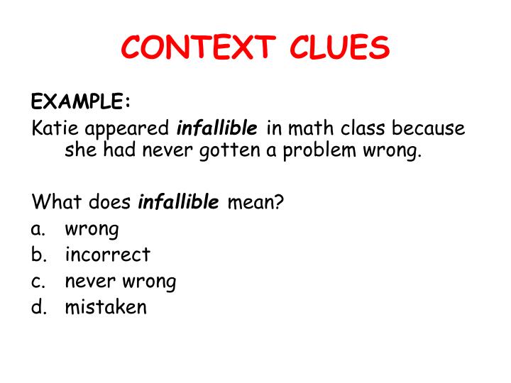 PPT - CONTEXT CLUES & MULTIPLE-MEANING WORDS PowerPoint Presentation