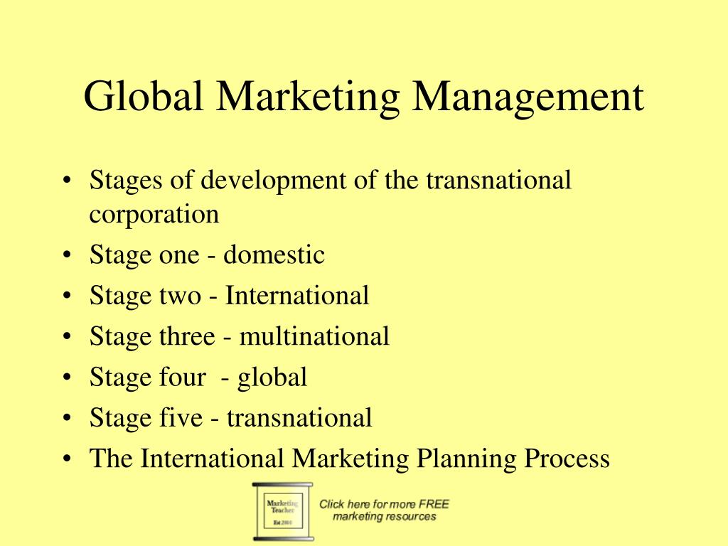 PPT Global Marketing Management PowerPoint Presentation, free