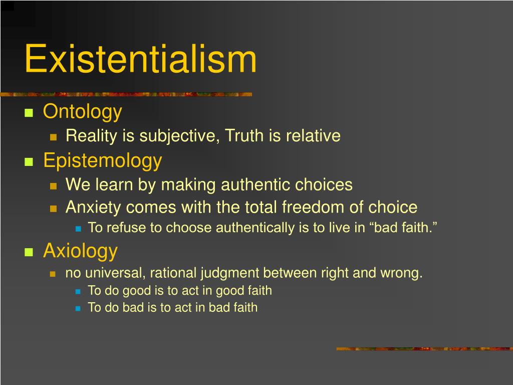 PPT Existentialism PowerPoint Presentation, free download ID1451278