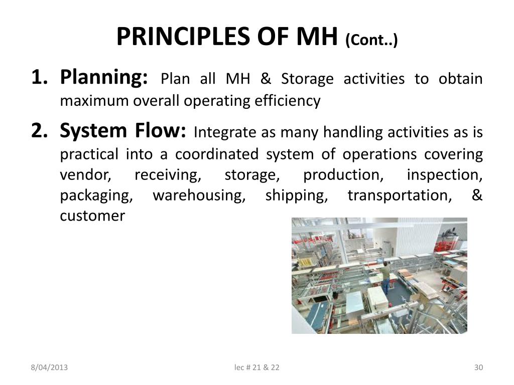 PPT MATERIAL HANDLING PRINCIPLES & EQUIPMENT DESCRIPTION PowerPoint