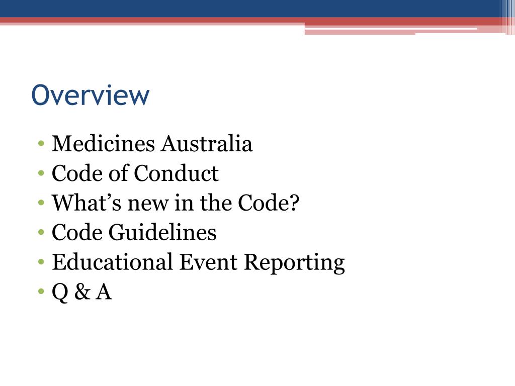 PPT Medicines Australia Code of Conduct PowerPoint Presentation, free