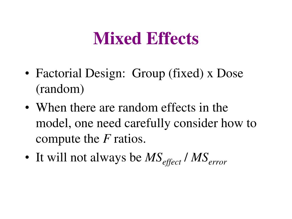 PPT Fixed, Random, and Mixed Effects ANOVA PowerPoint Presentation