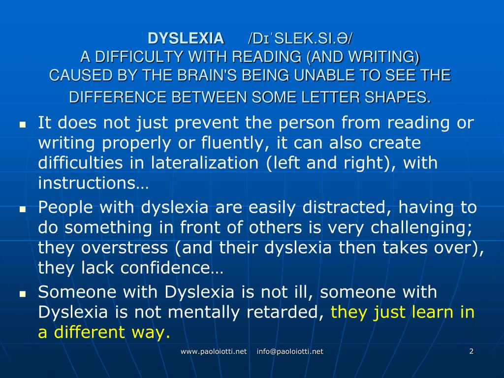 PPT DYSLEXIA FOREIGN LANGUAGES & or Vs ? AOSTA 18 19 MARCH 2010