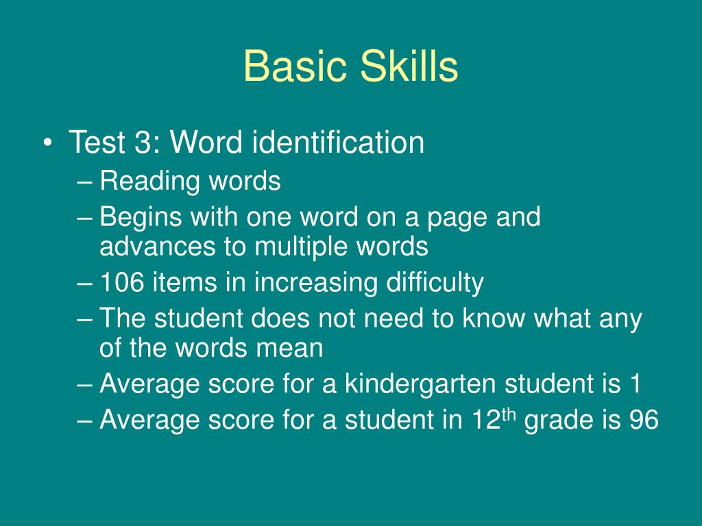 PPT Woodcock Reading Mastery TestRevised PowerPoint Presentation