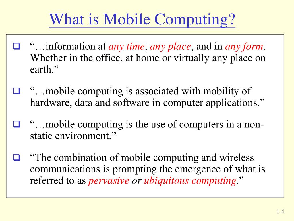 PPT Mobile & Wireless Computing Introduction PowerPoint Presentation