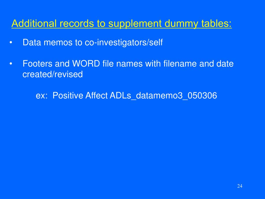 PPT Why Dummy Tables are Smart! A Systematic Approach to Data