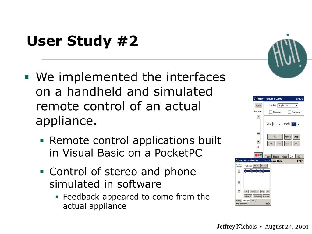 PPT Studying The Use of Handhelds To Control Everyday Appliances