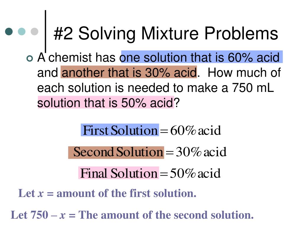 PPT 108 Mixture Problems PowerPoint Presentation, free download ID