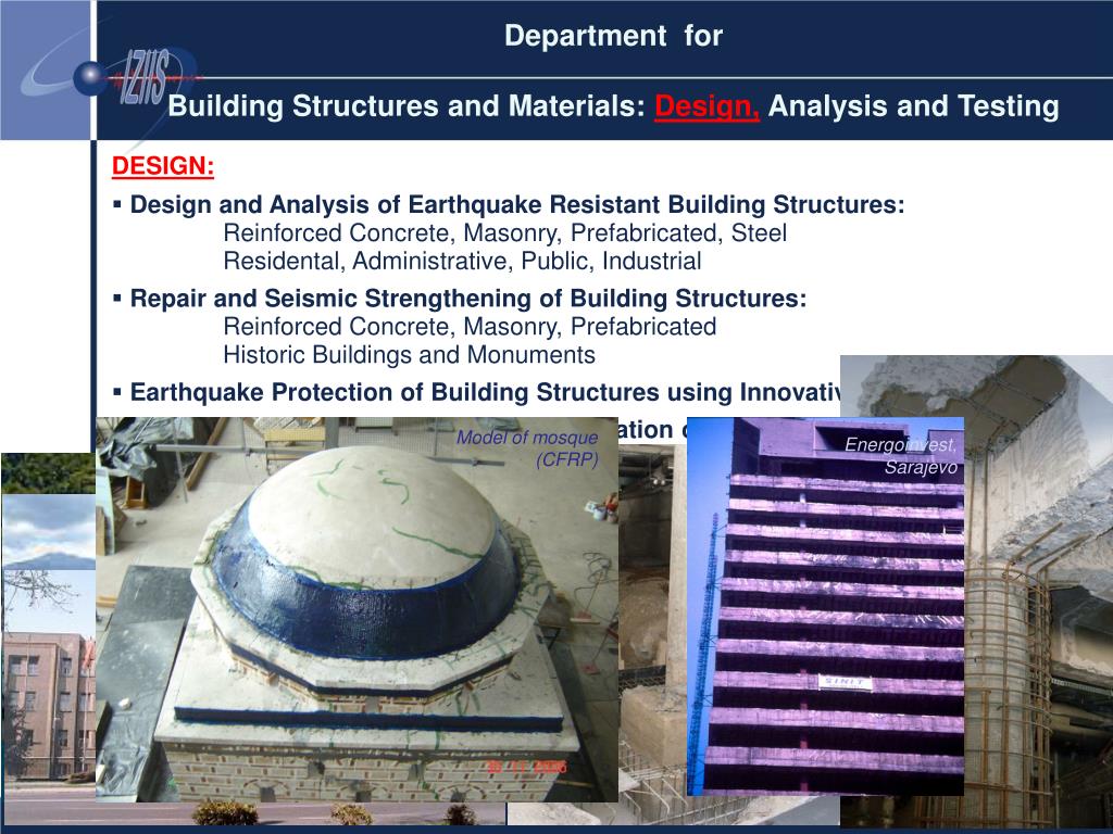 PPT Department for Building Structures and Materials Design
