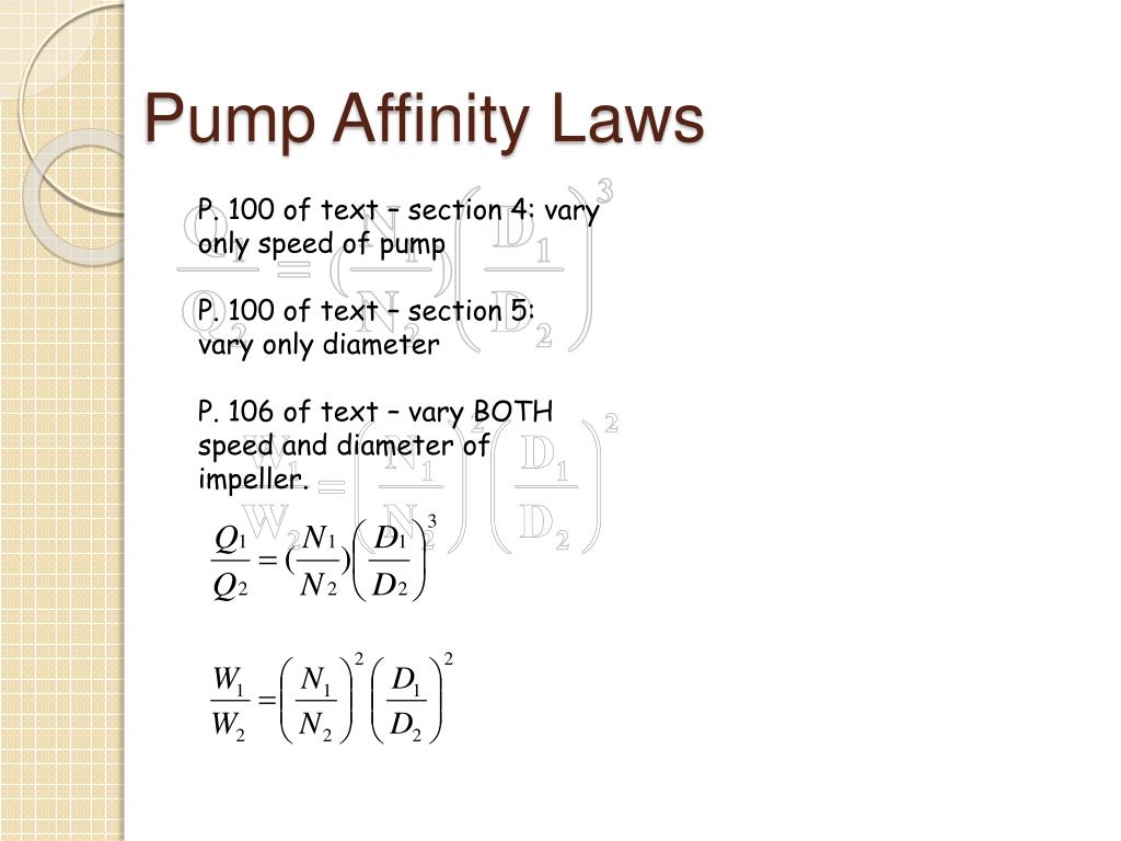PPT Pump Affinity Laws PowerPoint Presentation, free download ID