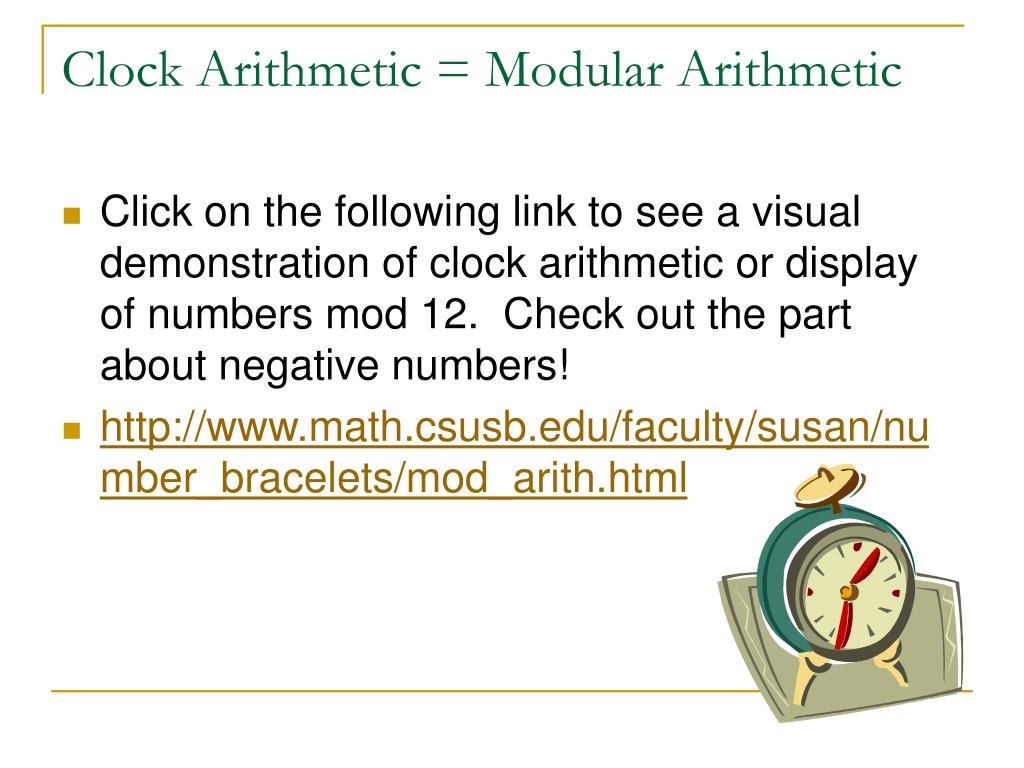 PPT Modular Arithmetic PowerPoint Presentation, free download ID1459548