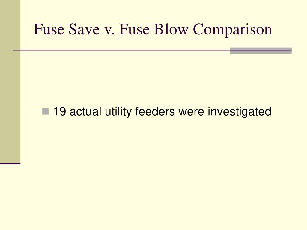 PPT The Impact of a “Fuse Blow” Scheme on Overhead Distribution