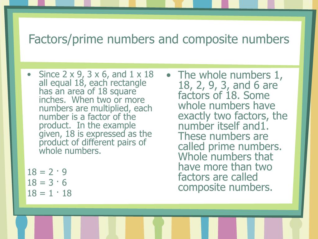 PPT 7.1 Factors and Greatest Common Factors (GCF) PowerPoint