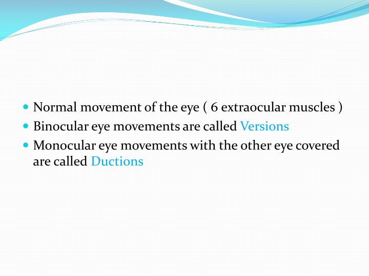 PPT Strabismus for 5 th yr medical students PowerPoint Presentation