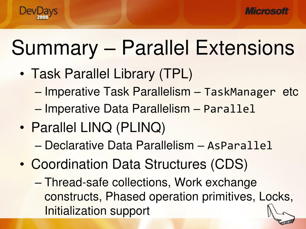 PPT Parallel Extensions to the Framework PowerPoint Presentation