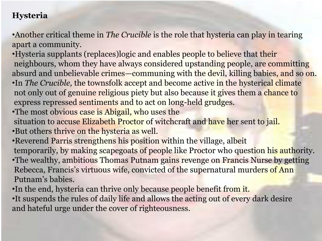 PPT Themes, Motifs & Symbols in THE CRUCIBLE PowerPoint Presentation