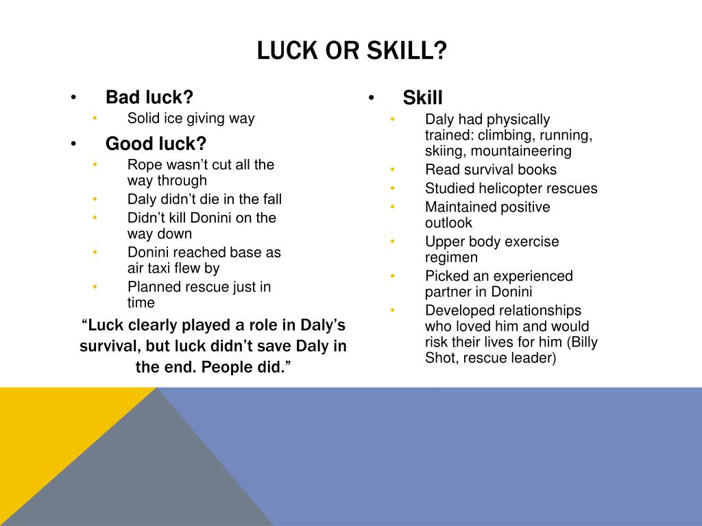 PPT Great by Choice Chapter 7 Return on Luck PowerPoint Presentation
