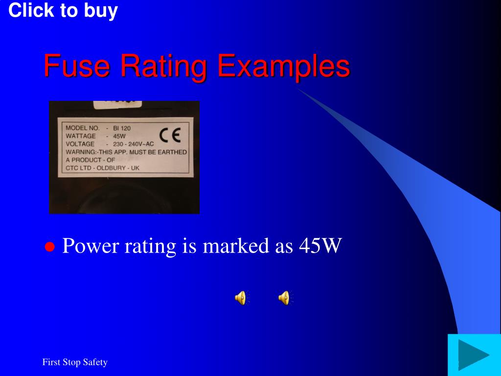 PPT Check fuse ratings PowerPoint Presentation, free download ID