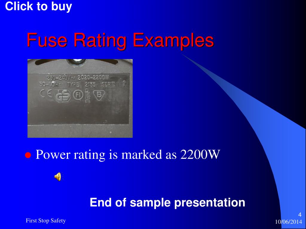 PPT Check fuse ratings PowerPoint Presentation, free download ID