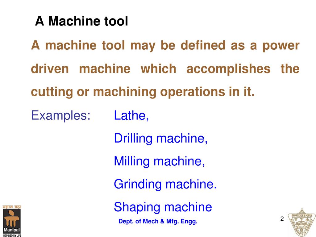PPT MACHINE TOOLS PowerPoint Presentation, free download ID1463233