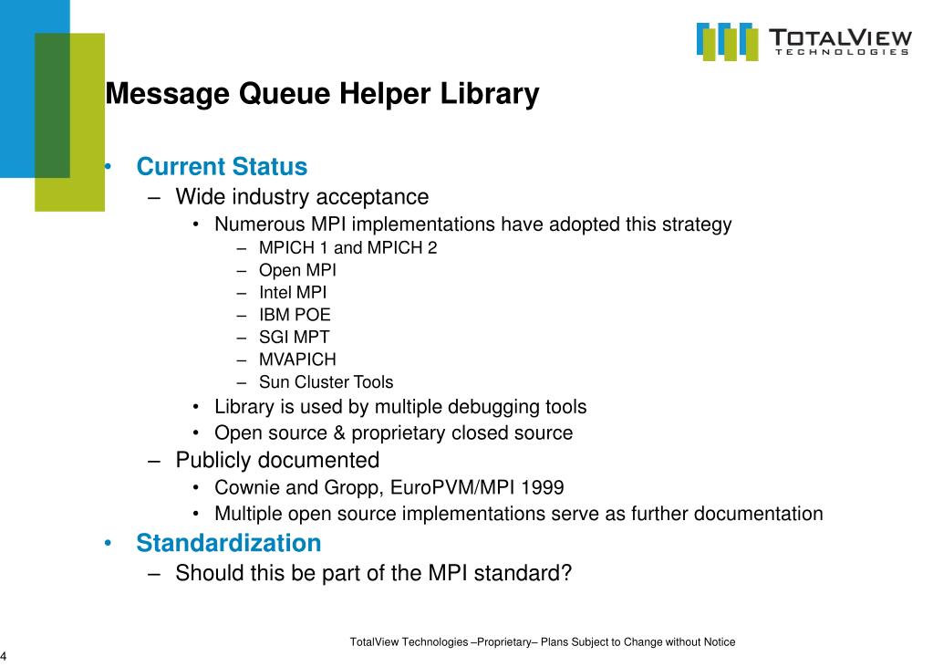 PPT MPI Message Queue Debugging Interface PowerPoint Presentation