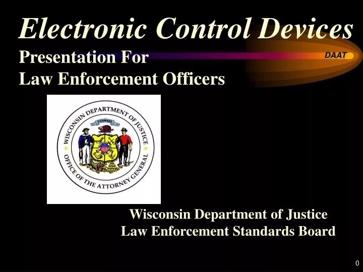 PPT Electronic Control Devices Presentation For Law Enforcement