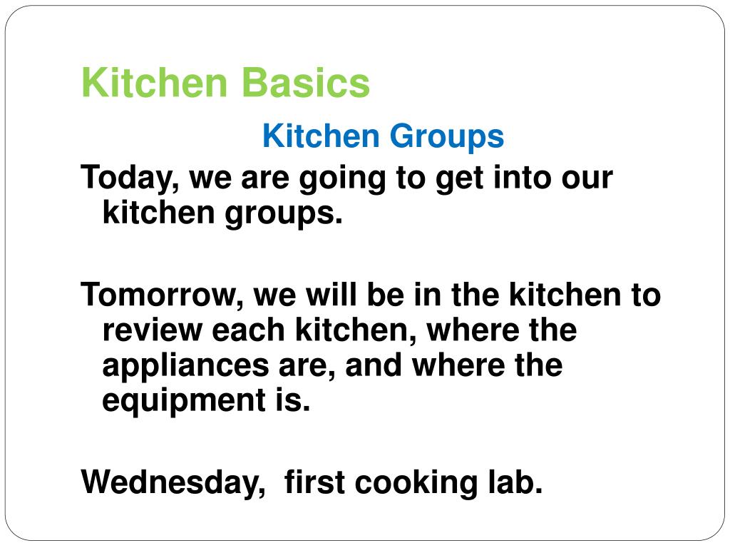 PPT Kitchen Basics PowerPoint Presentation, free download ID1464963