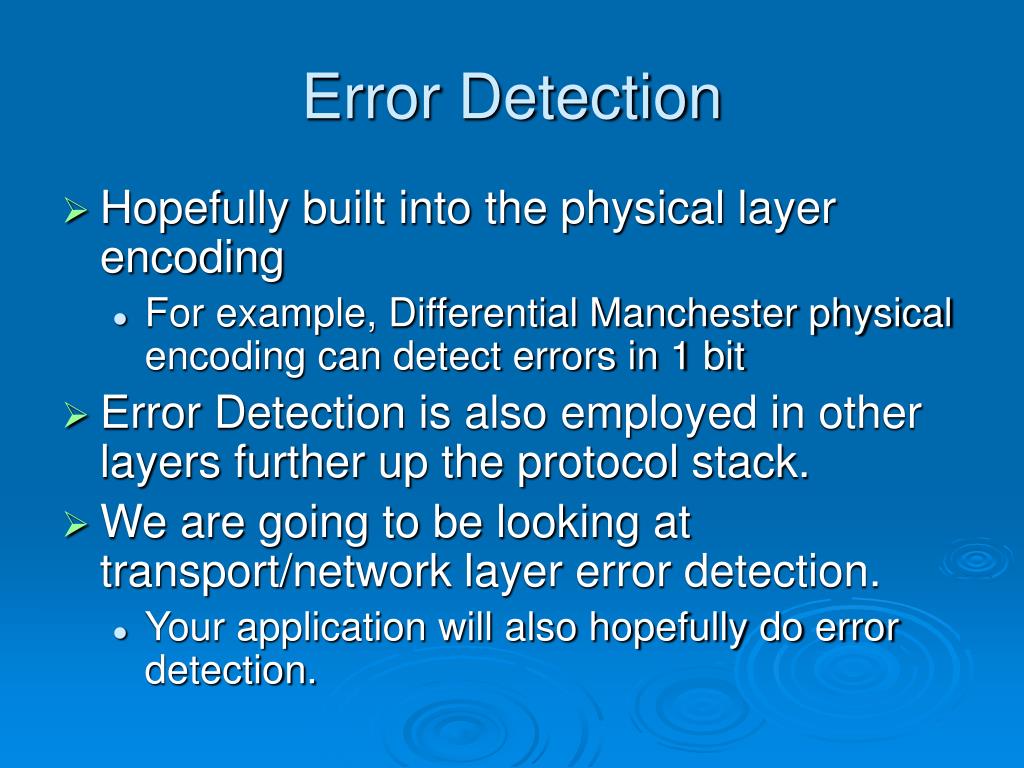 PPT Error Detection Algorithms, Compression, Multiplexing, (ch. 13