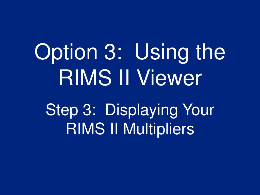 PPT RIMS II Online Order and Delivery System PowerPoint Presentation