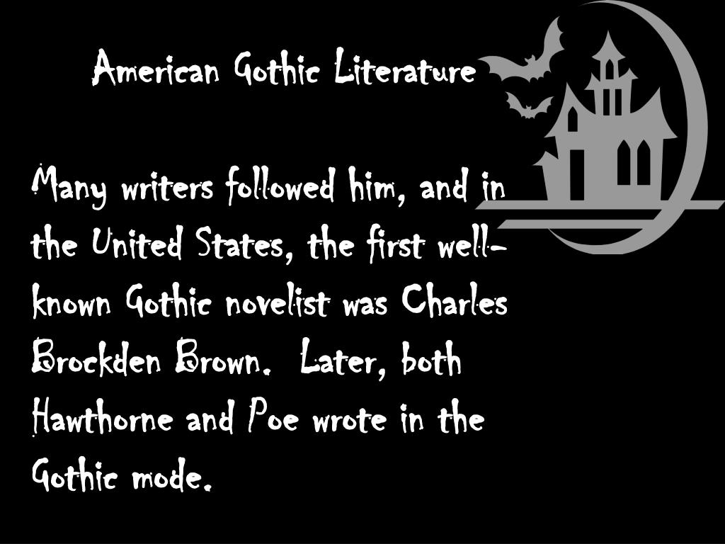 PPT American Gothic Literature PowerPoint Presentation, free download