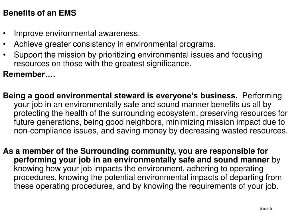 PPT ARS Environmental Management System (EMS) Introductory Awareness