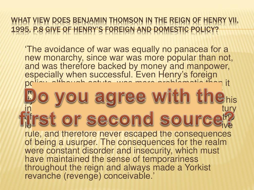 PPT Source Analysis Why does Mattingly praise Henry’s foreign policy