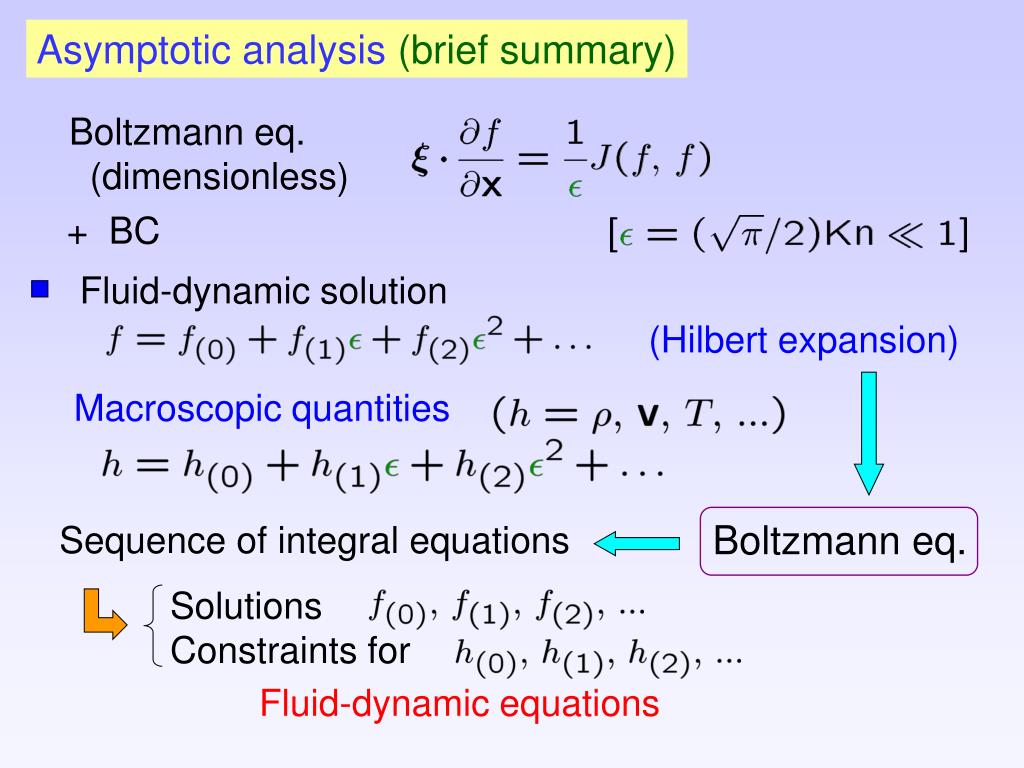 PPT Boundaryvalue problems of the Boltzmann equation Asymptotic and