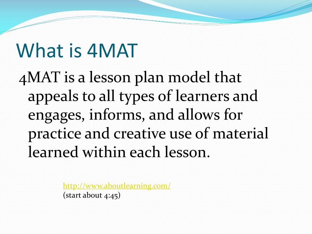 PPT 4MAT by Bernice McCarthy PowerPoint Presentation, free download