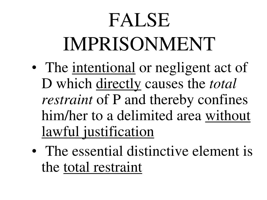 PPT Lecture 2 Assault & False Imprisonment PowerPoint Presentation