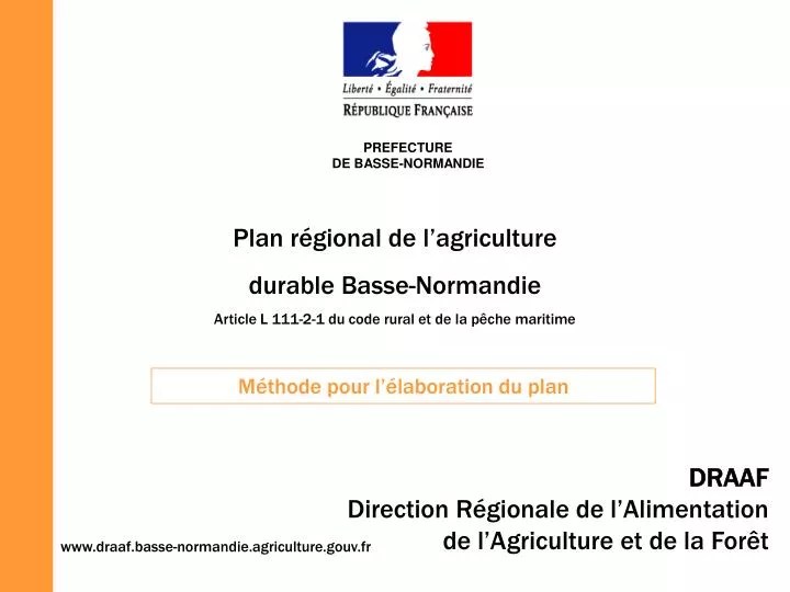 PPT Plan régional de l’agriculture durable BasseNormandie Article L