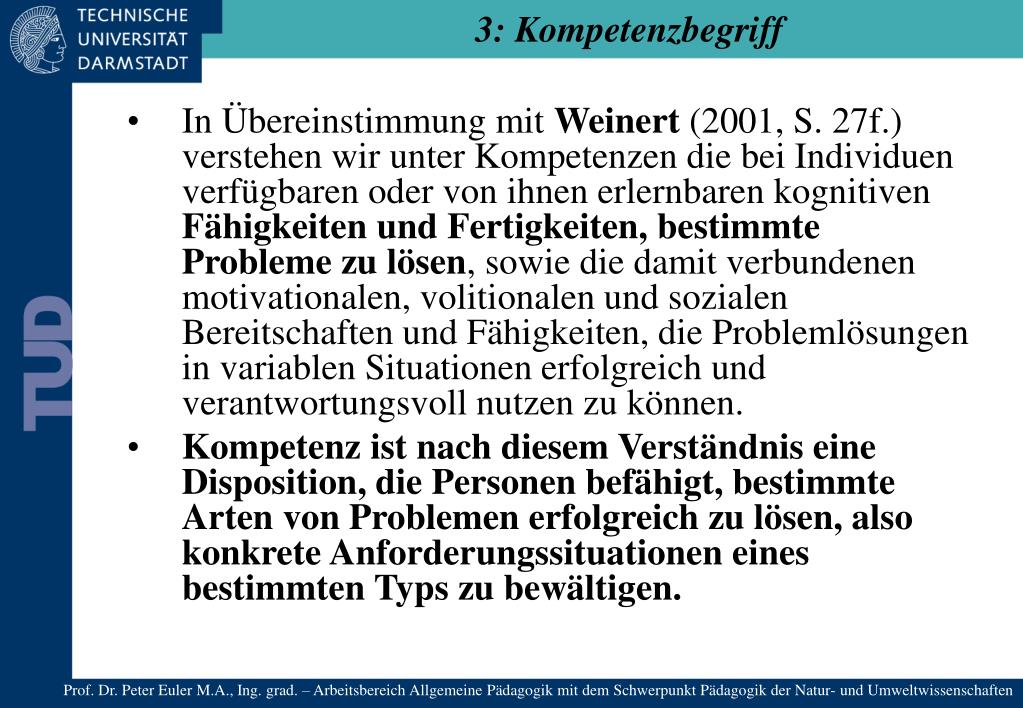 PPT Prof. Dr. Peter Euler M.A., Ing. grad