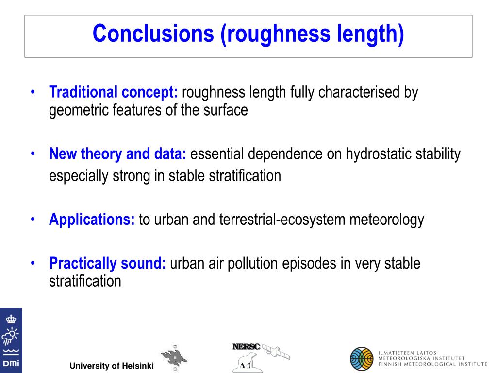 PPT STRATIFICATION EFFECT ON THE ROUGHNESS LENGTH PowerPoint