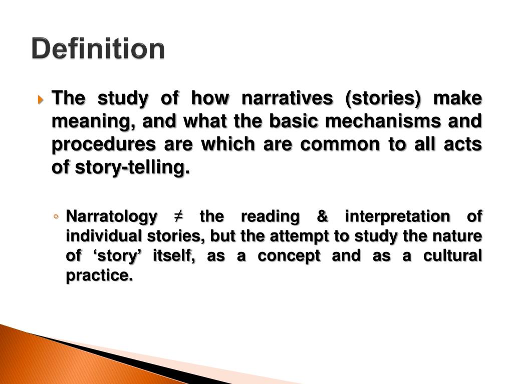 PPT NARRATOLOGY PowerPoint Presentation, free download ID1484637