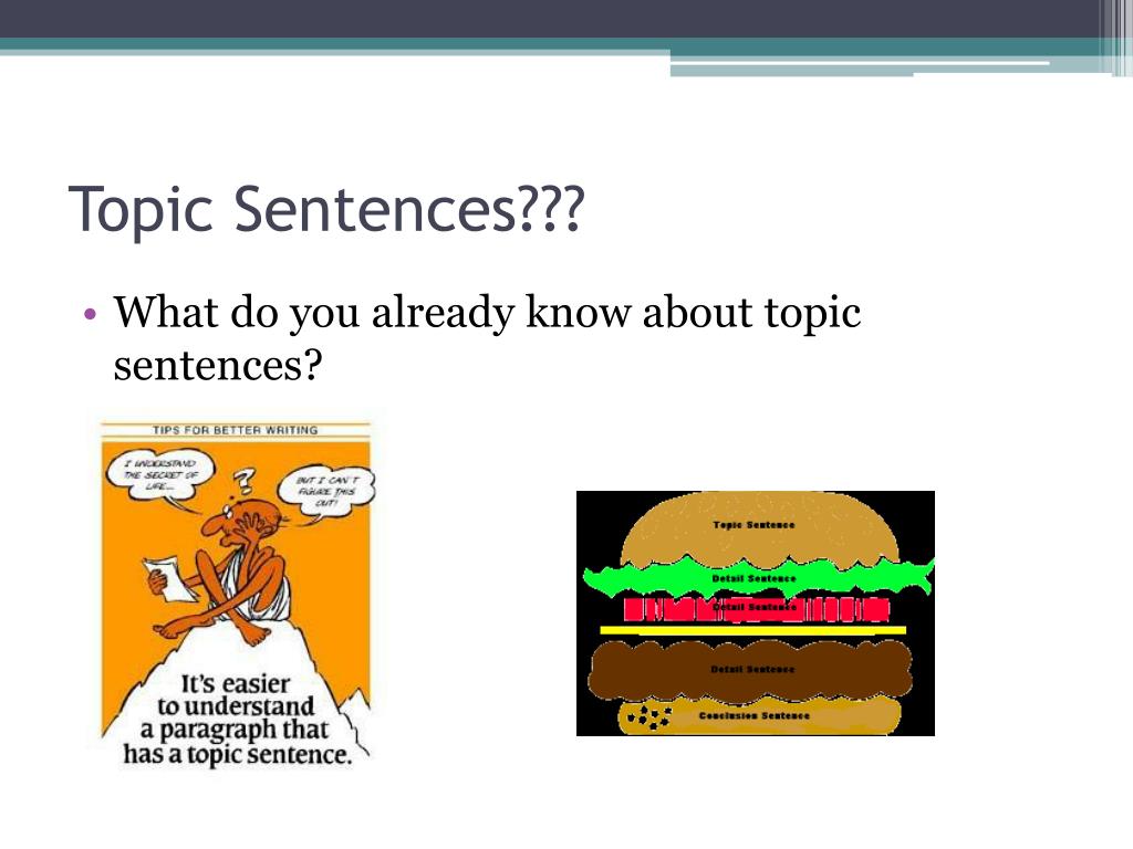 PPT Topic Sentences PowerPoint Presentation, free download ID1484735