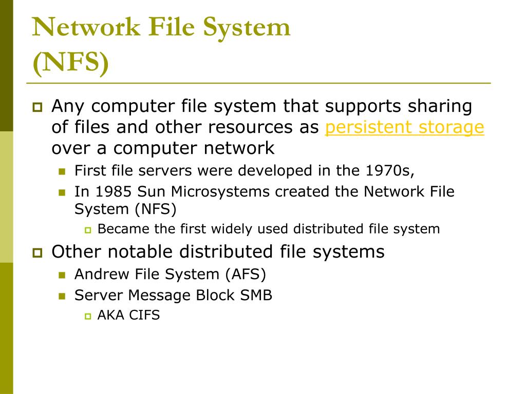 PPT Network File Systems PowerPoint Presentation, free download ID